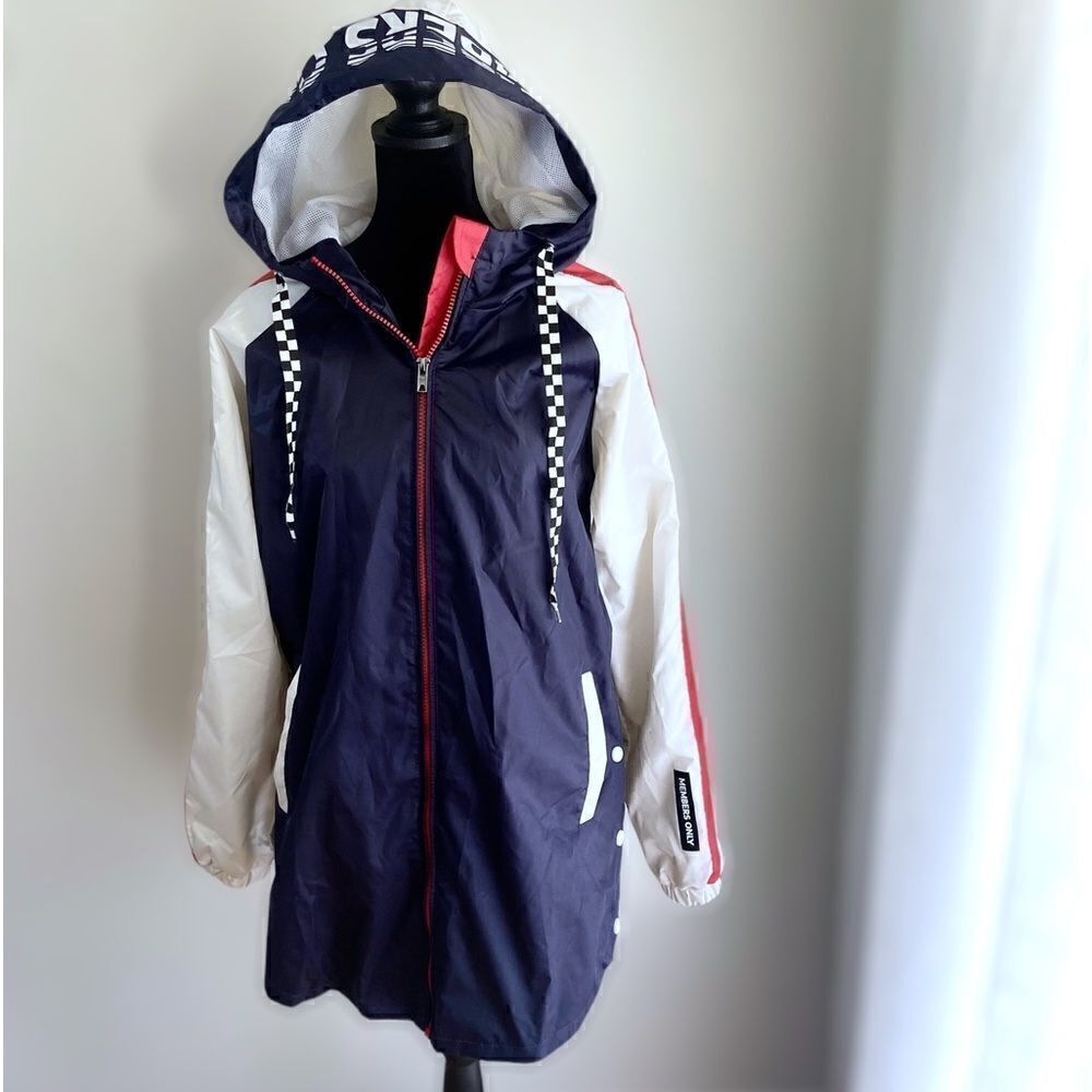 MEMBERS ONLY 90s Colorblock Winter Rain Parka  Jacket Size S - Picture 9 of 11